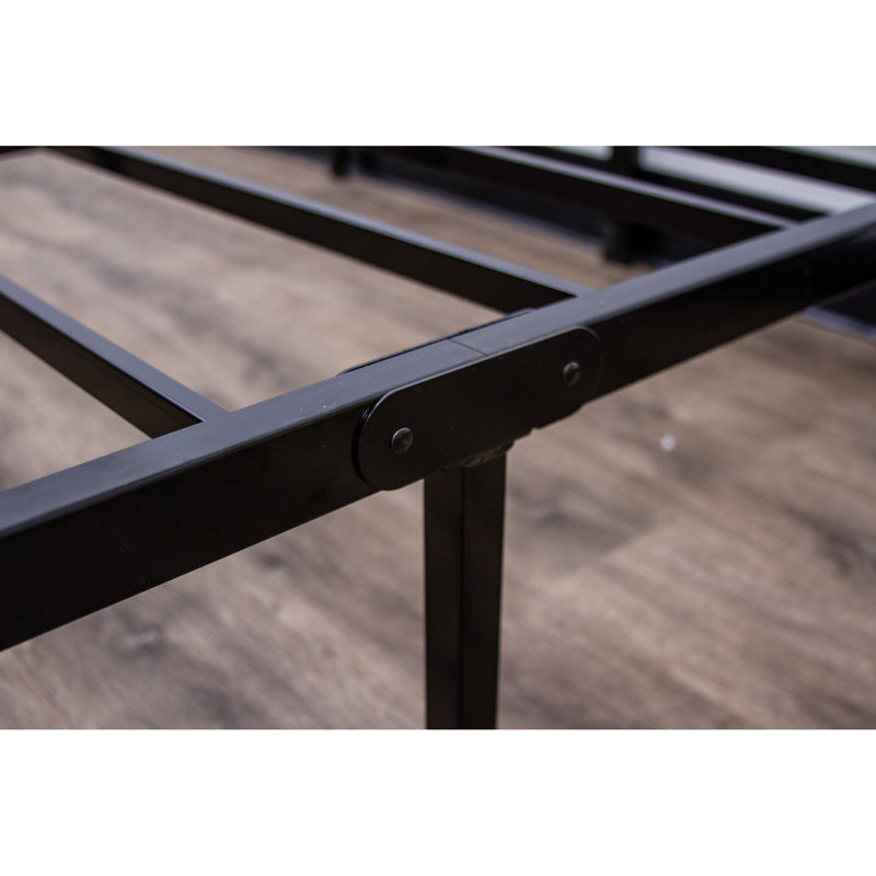 Plate-forme de plateforme en acier noire simple TG pour utilisation intensive et espace de rangement sous le lit