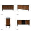 Buffet de 63 po de largeur avec tablettes réglables et trou métallique Celese-122961695