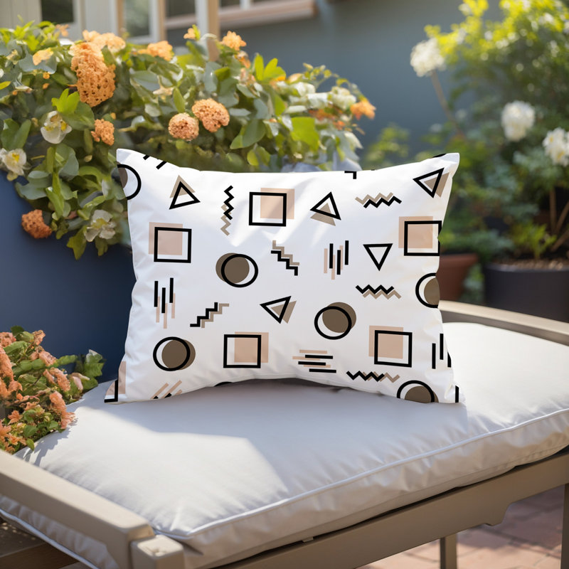 Coussin lombaire réversible intérieur / extérieur Prisma Abstract, Rectangle H 18 po x l 25 po