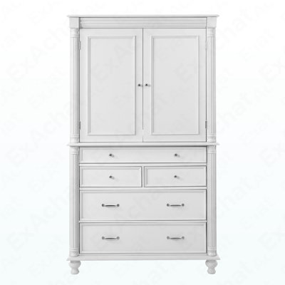 Freestanding High Kitchen Storage Pantry 43.3X20x77.3In - 5 Drawers + 8 Total Shelves