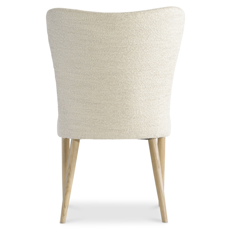Contemporary Modulum White Upholstered Wood Side Chair