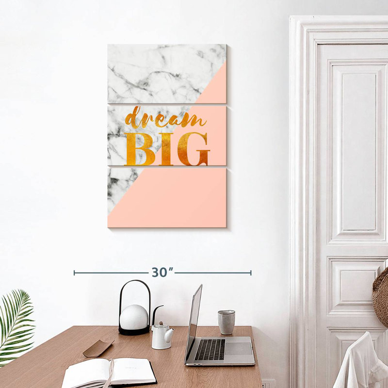 Tergel Dream Big Typography, 74" H x 48" W
