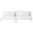 Convertible Bed In White With And Relaxing Fabric Gleaming Gold Metal Legs - Versatile For , Easy Installation, Comfortable Resting Place Soft Plushy Glittery Practical, Perfect Small Spaces, To Put-2012108155