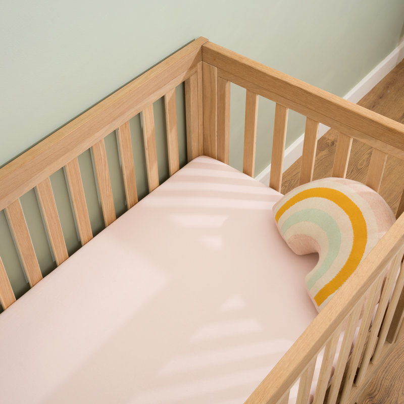 100% Cotton 2 - Piece Cot Sheet Set, Pink