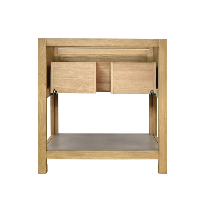 Solace 30" Single Bathroom Vanity Base Only, Sunrise Oak/Ash