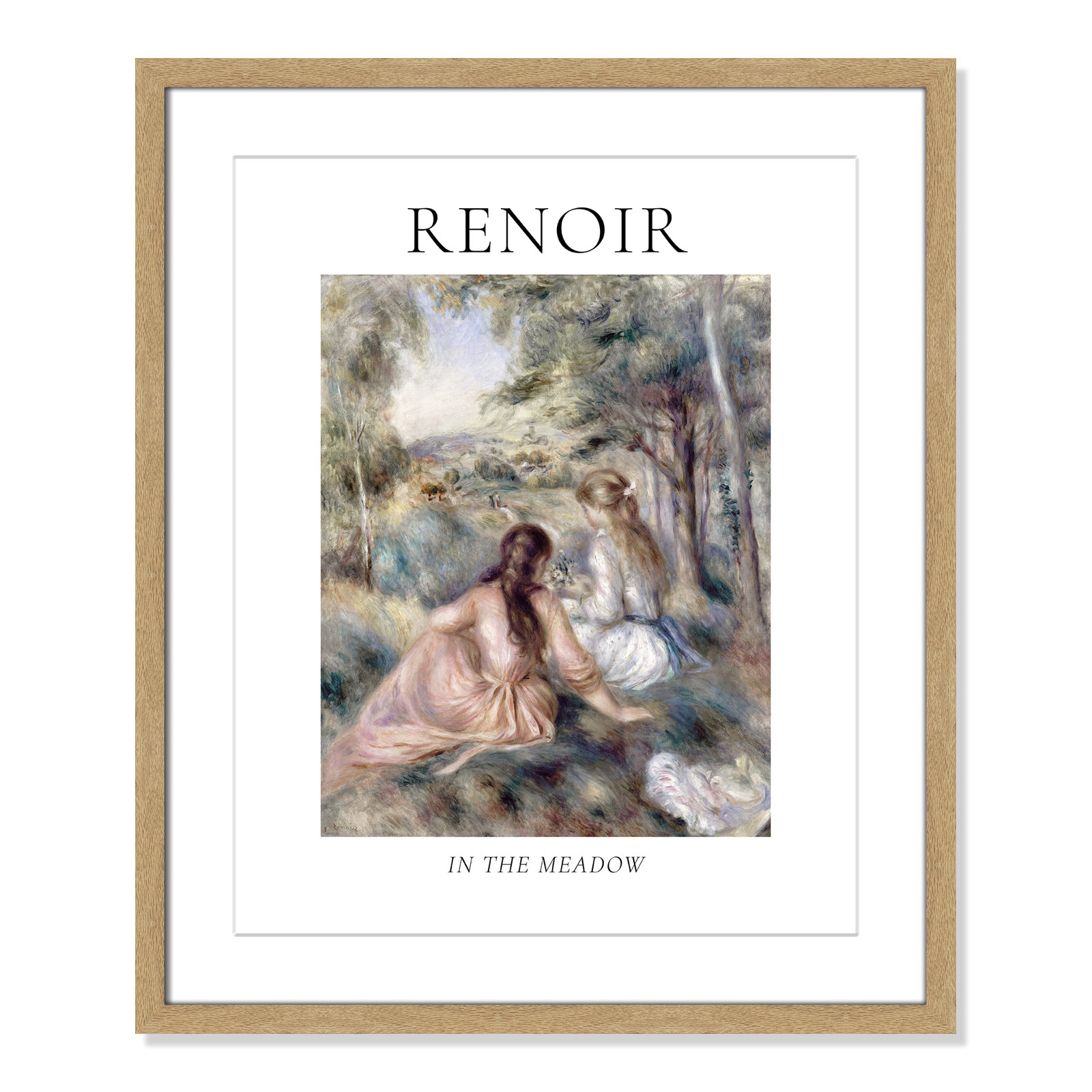 Old Masters Collection "In the Meadow" Print, Natural Single Picture Frame, Yes, 25.5" H x 21.5" W x 1.25" D