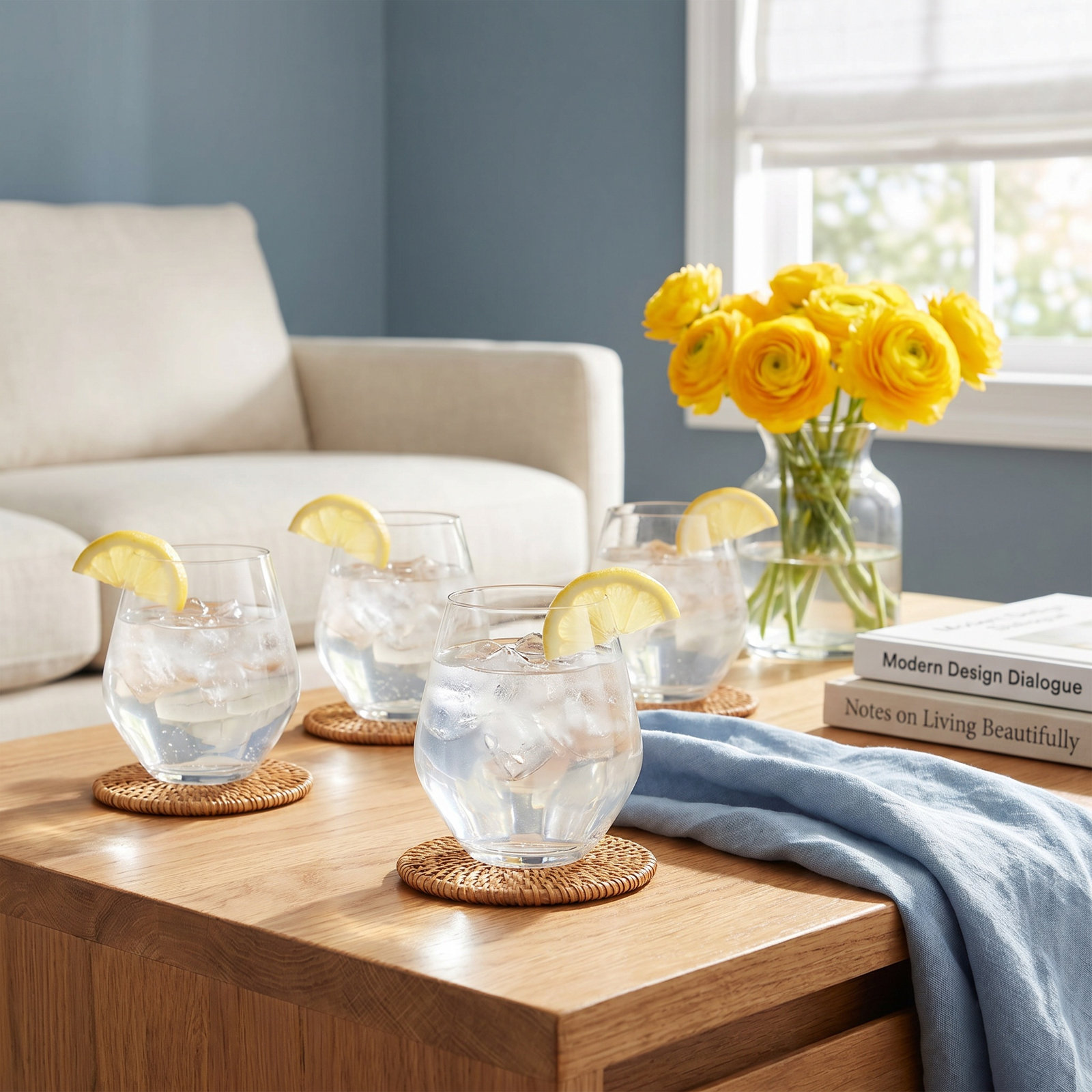 Meridian Crystal Stemless Wine Glass, Clear