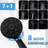 7-Spray Handheld Showerhead And 5 Inch Rain Shower, 26" Adjustable Slide Bar, 1.8Gpm, Installation, Black Abs Stainless Steel, Angle-Adjustable Alloy Head, 7 Spray Patterns For A Cooling Shower With-120883175