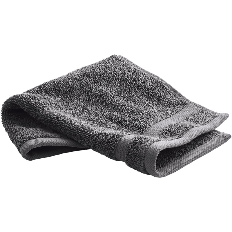 Bath Linens Washcloth with Terry Weave, Thunder Gray
