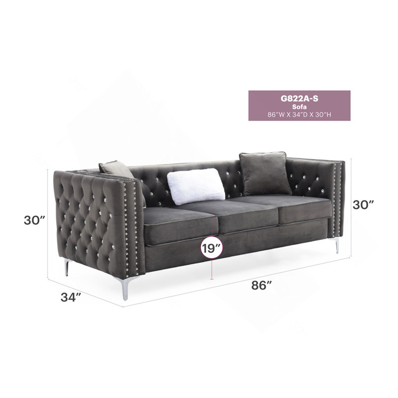 G822A-S Sofa , GRAY, Gray