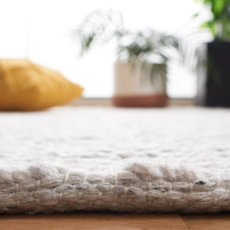 Tissé à la main Eecles recyclé à la main P.E.T. Tapis argenté, Tapis de couloir 2 pi 3 po x 8 pi