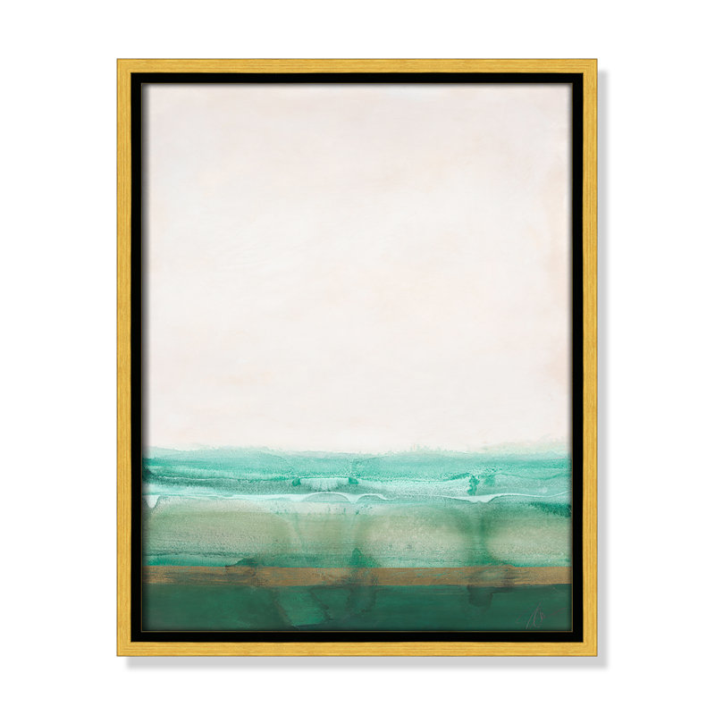 Franke Emerald Shores par Filippo Ioco - reproduction d'art, H 15,5 po x l 12,5 po x P 2 po, Toile avec cadre doré
