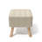Germain Square Solid Colour Footstool Ottoman-50224524
