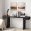 66" Extra Wide Minimalist Console Table – Real Wood Veneered Multi-functional Sofa/entryway Table, Black-890283948