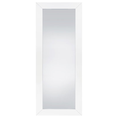 Miroir pleine grandeur en verre trempé blanc brillant