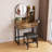Makeup Vanity With LED Lights&3 Color And Power Outlet Makeup Vanity Table With 2 Big Drawers With Sturdy Metal Leg And Metal Chair ,Dressing Table For Bedroom Dressing Room-1608561525