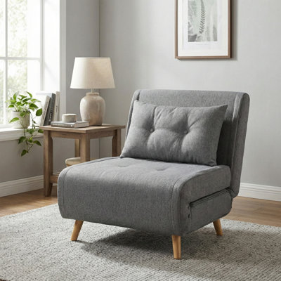 Freya Linen Convertible Accent Chair 