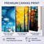 «Blue Yellow Bronwen I - Moody», reproduction d'art sur toile, art mural nature-836503173-836503168