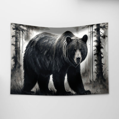Wildlife American Black Bear Wall Tapestry