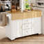 142.5 cm W Kitchen Island with Top-126648745