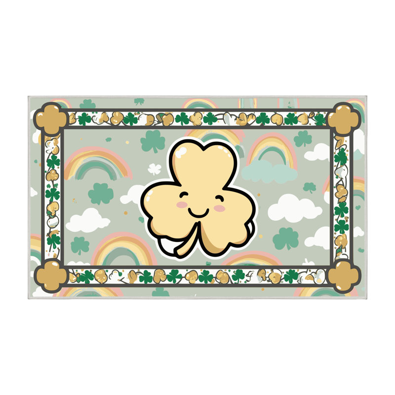 Le tapis des Fêtes du jour de la Saint-Patrick, Rectangulaire 2 pi x 3 pi