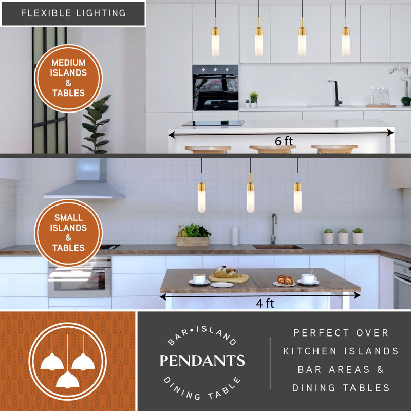 Treveion Contemporary Mini Pendant Ceiling Light White Pill Glass, Antique Gold