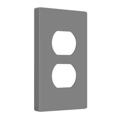 ENERLITES screwless wall plates - Duplex, Grey