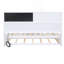Lit de jour de style moderne avec tablettes de rangement, tableau noir, tableau de liège et ports USB, lit de jour avec lit gigogne