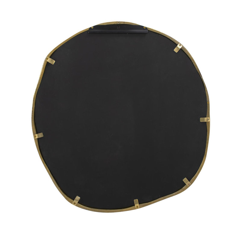 Martine Abstract Cast Iron Mirror in Gold