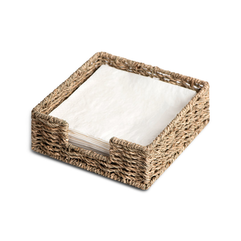 Porte-serviettes en osier StorageWorks, paniers en osier et plateau de service pour la cuisine, porte-serviettes en rotin pour tables