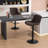 Brinitta Modern Swivel Adjustable Height Bar Stools Faux Leather Padded Counter Stools-344278941