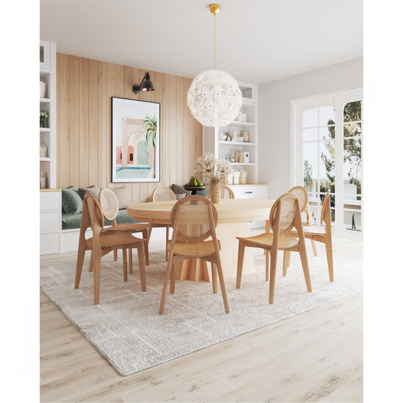 Ensemble de 2 chaises de salle à manger naturelles