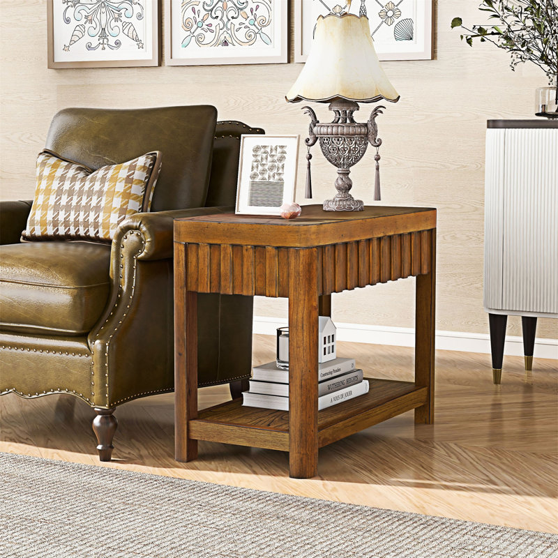 Table d'appoint avec tablette de rangement Farmhouse