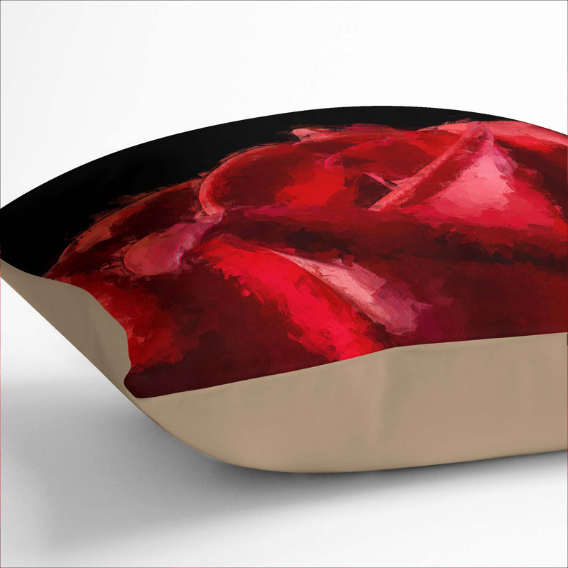 Petals of a Rose Cushion with Filling, Stone, 40cm H x 40cm W x 15cm D