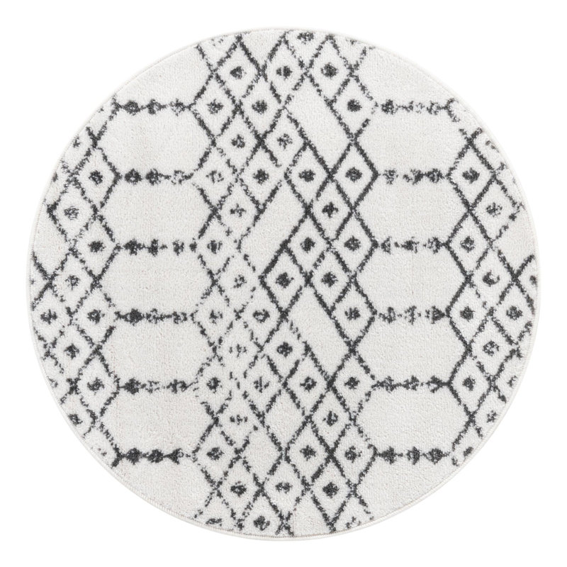 Isaiu Geometric Indoor Rug, Round 3'