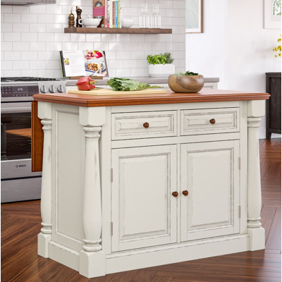 Larchwood Solid Wood Top Kitchen Island