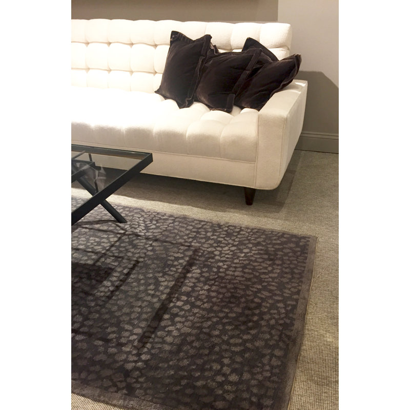 Random Scramble Hand-Knotted Area Rug in Gunmetal