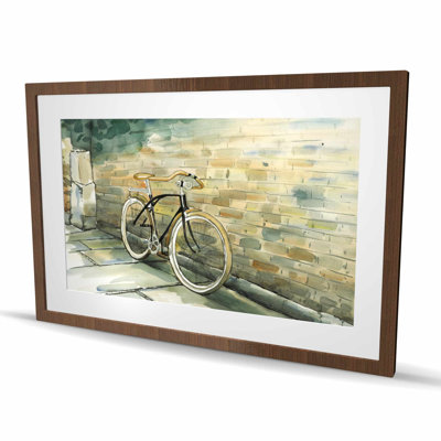 Vieille bicyclette urbaine - Arbres de cuisine, décoration encadrée