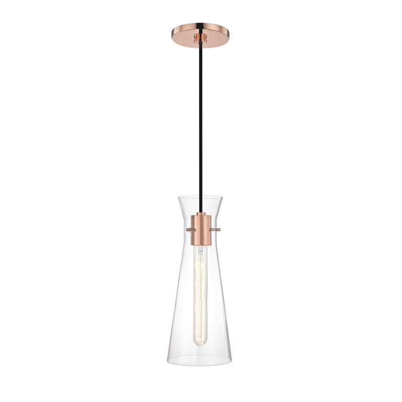 Luminaire suspendu en pot 1 lumière Gena, Cuivre poli