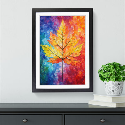 Leaf Abstract No.2 - Single Picture Frame Print on Wood