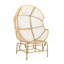 Fauteuil oscillant d'extérieur en osier Palos-827180306-827180305