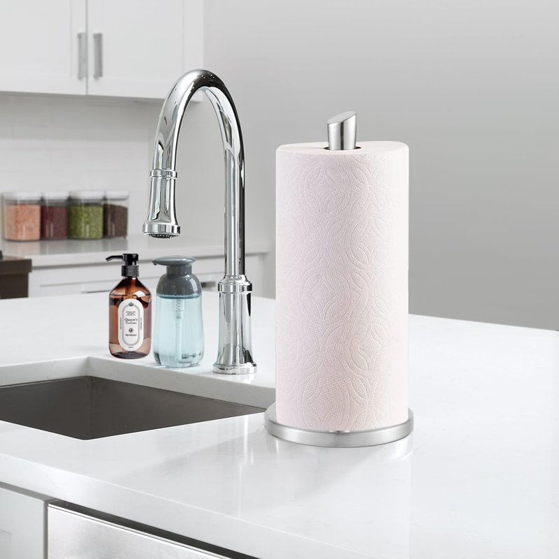 Stainless Steel Paper Towel Holder Countertop, Silver