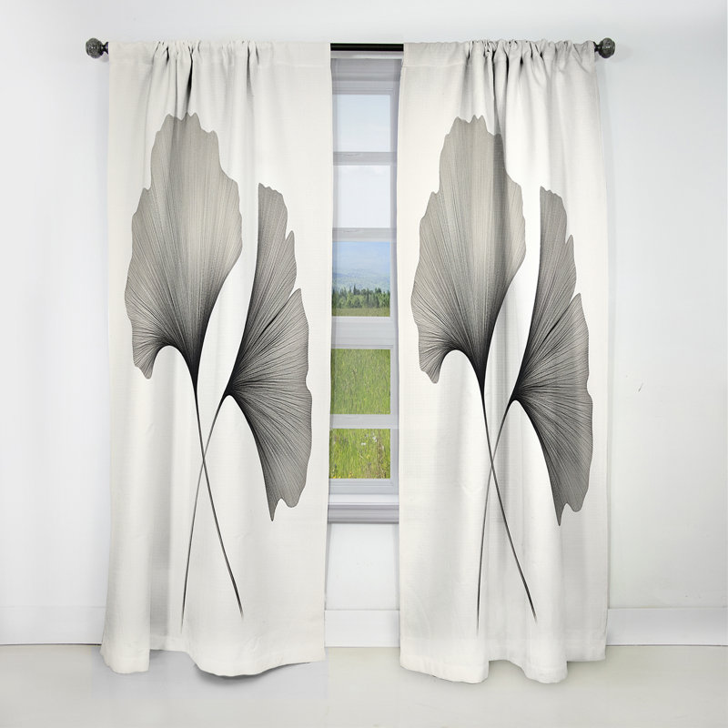Goodridge - Rideau occultant en velours à motif de feuilles - 1 panneau, L 52 po x L 95 po