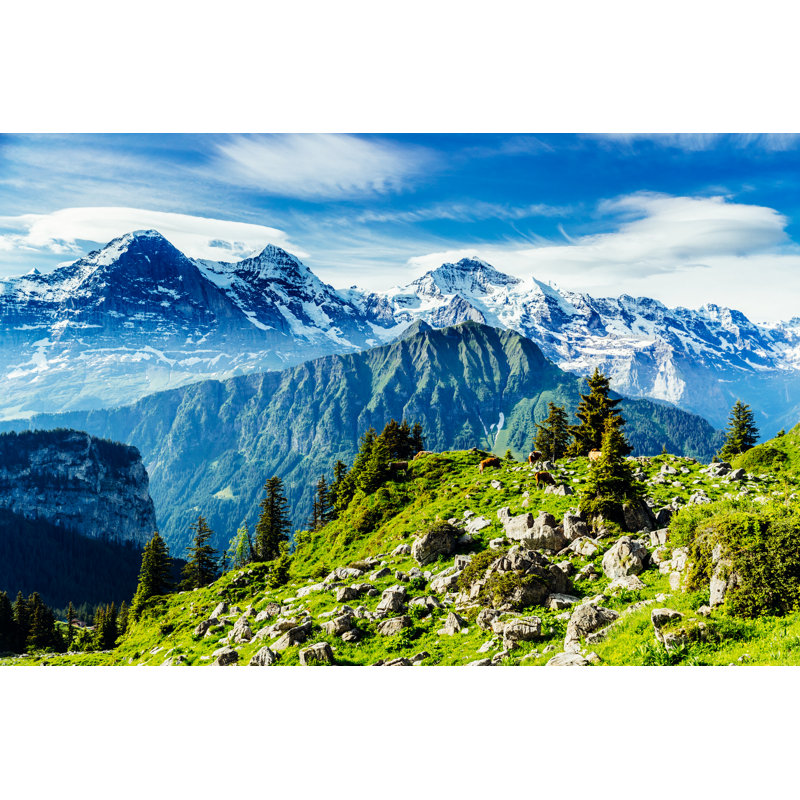 Jungfrau Landscape by Lucentius - Wrapped Canvas Print, 61cm H x 91cm W
