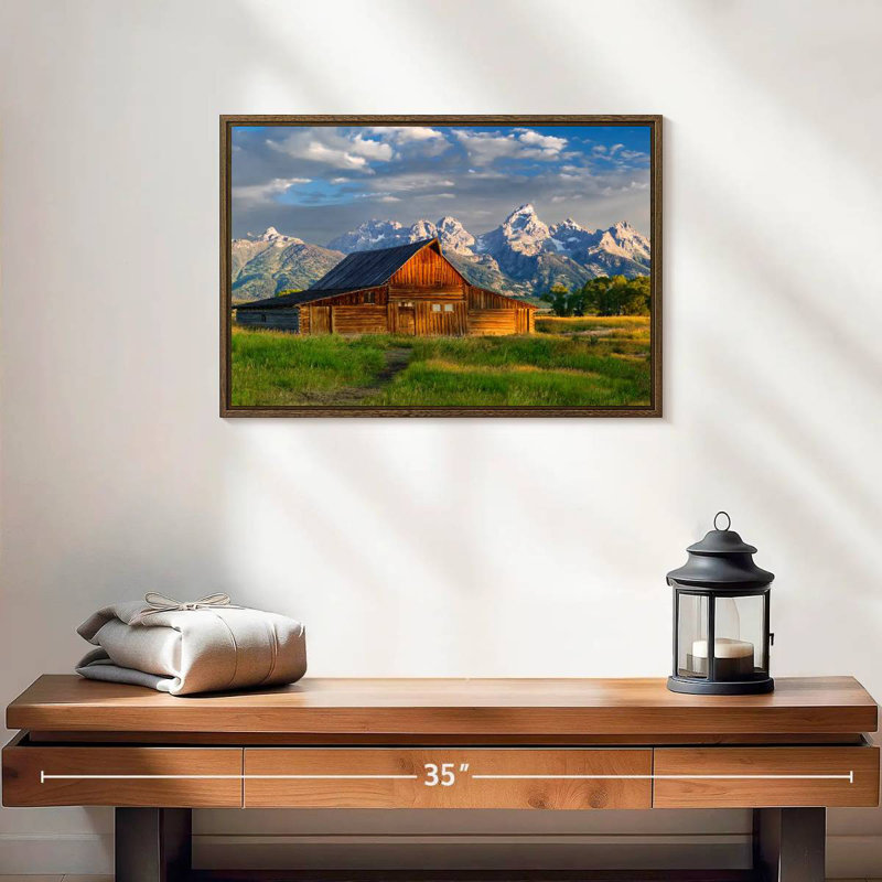 Parc national de Grand Teton, Wyoming, 19 po x 13 po, Cadre flottant en noyer