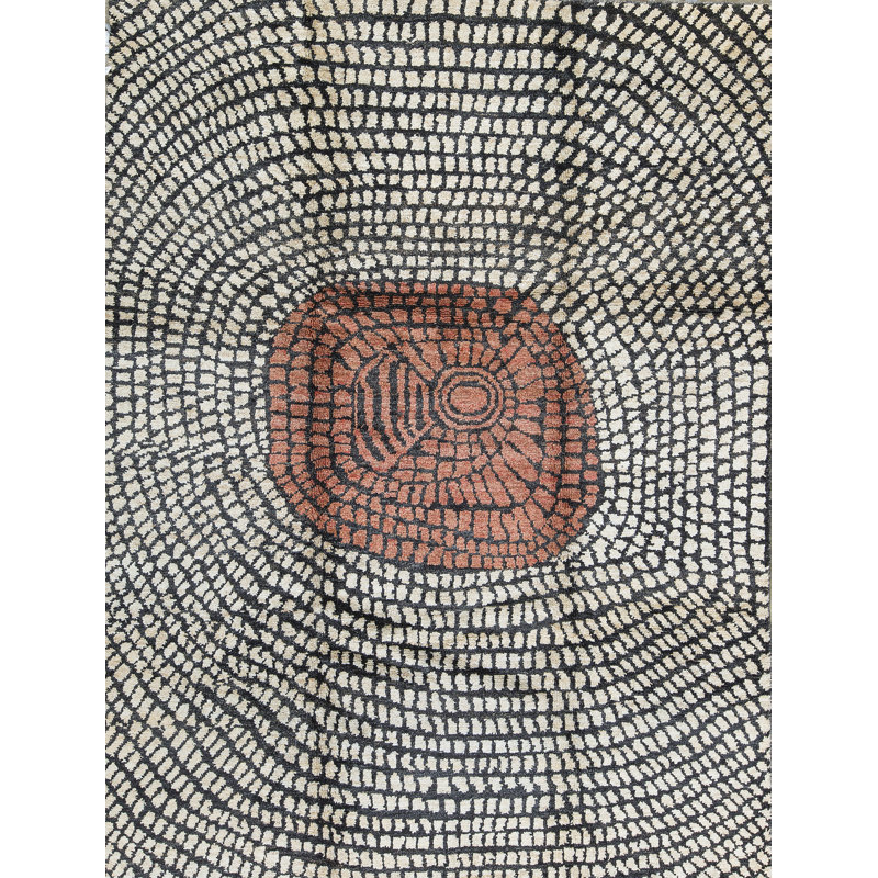 Contemporain contemporain naturel handwoven one-of-genre