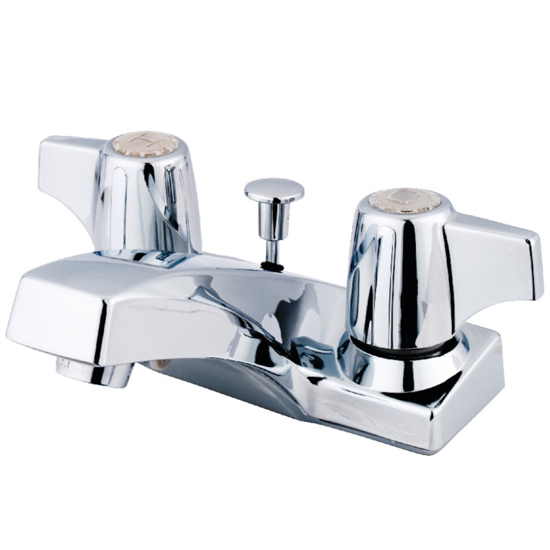 Robinet de salle de bain central à 4 poignées à fixation sur comptoir Kingston Brass Kingston