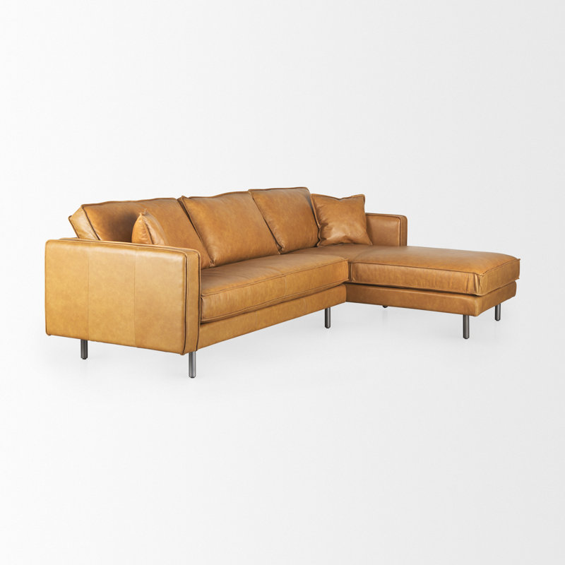 Ladanian Upholstered L-Shaped Sectional, Right Hand Facing