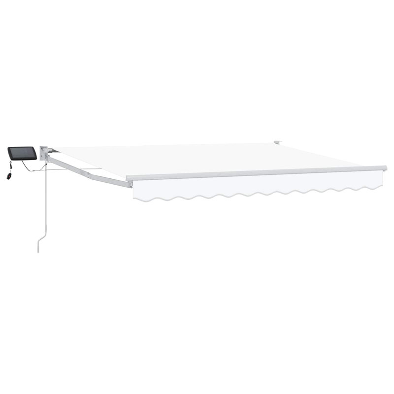 VidaXL Retractable, 250cm W x 200cm D, Solid Color, White