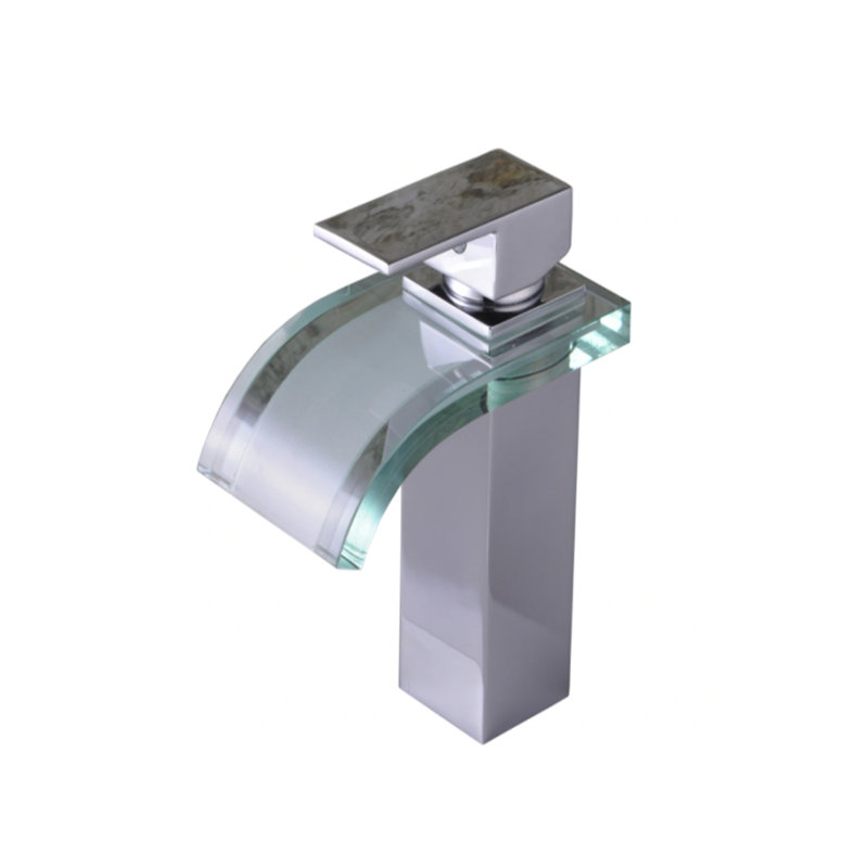 Lavabo de salle de bain vasque rectangulaire en céramique blanche avec robinet